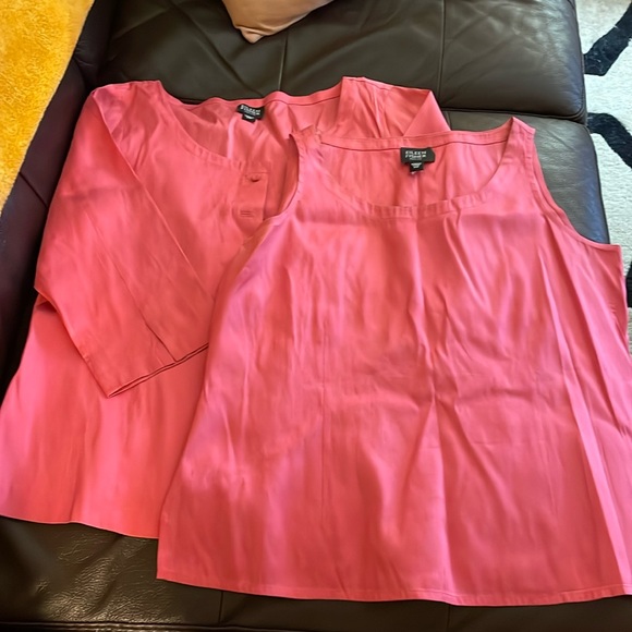 Eileen Fisher Silk Petite Two Piece Top. - Picture 1 of 8
